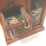 Jewellery Box with Open Drawer Displaying Contents